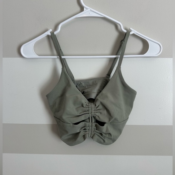 Athleta Cinch Longline Bra A-C sage green - Picture 3 of 5